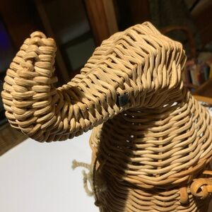 Vintage 1955-60 Wicker Elephant Head purse. It was my “Easter Purse” and Rare!